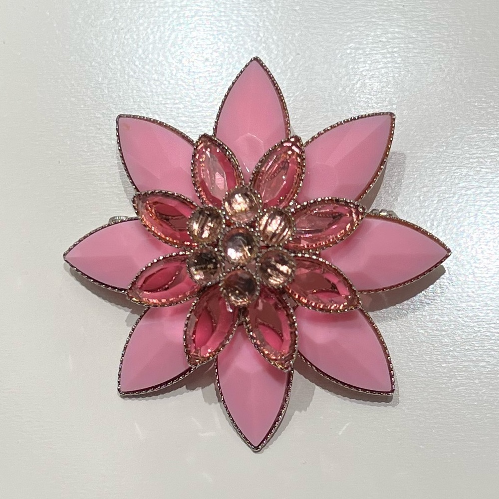 Pink Starburst Brooch Pin